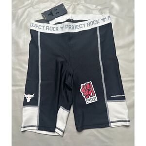 Under Armour Project Rock HeatGear Bike Shorts 1366005-001 Black Women Medium